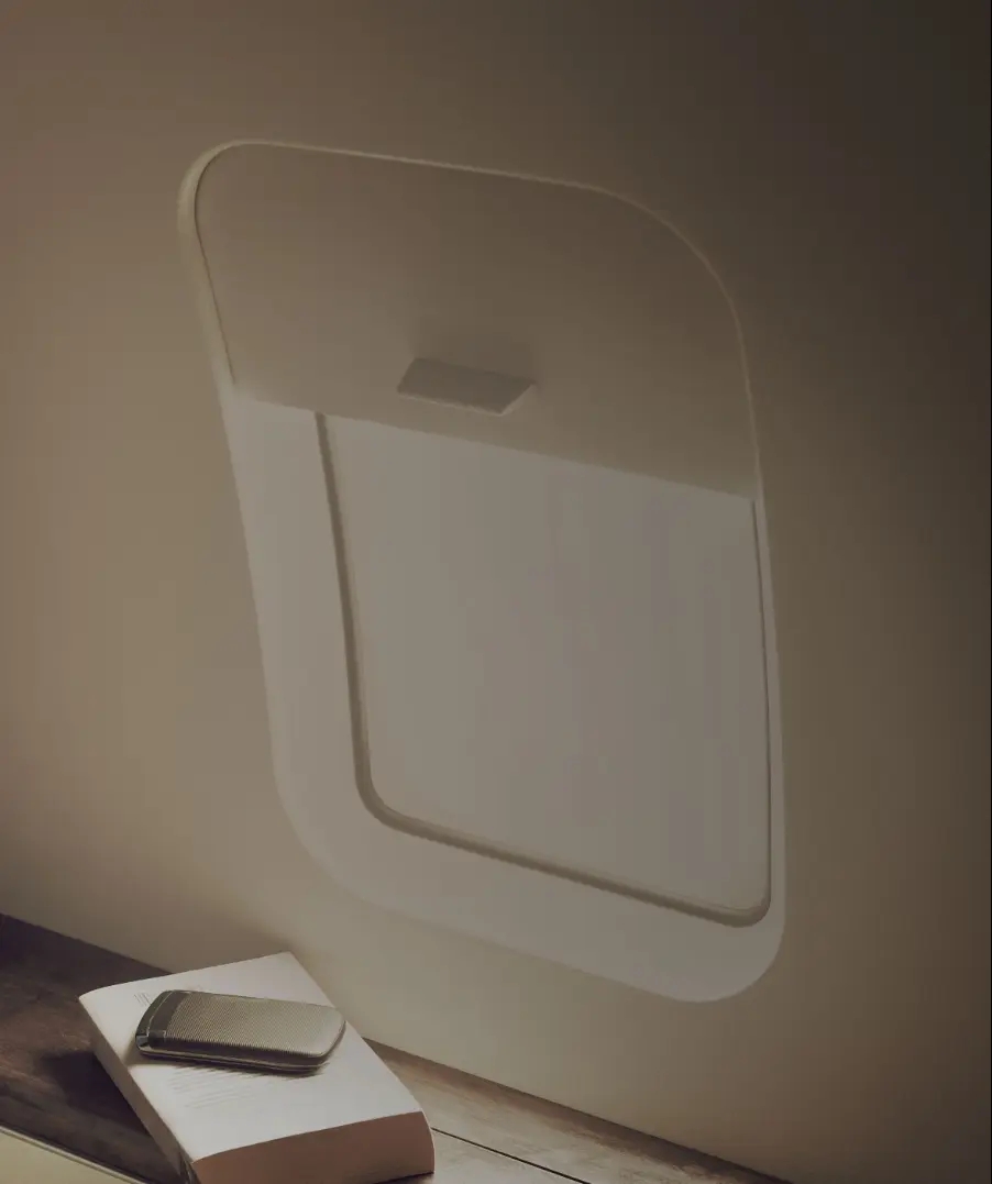 Inside of a jet.