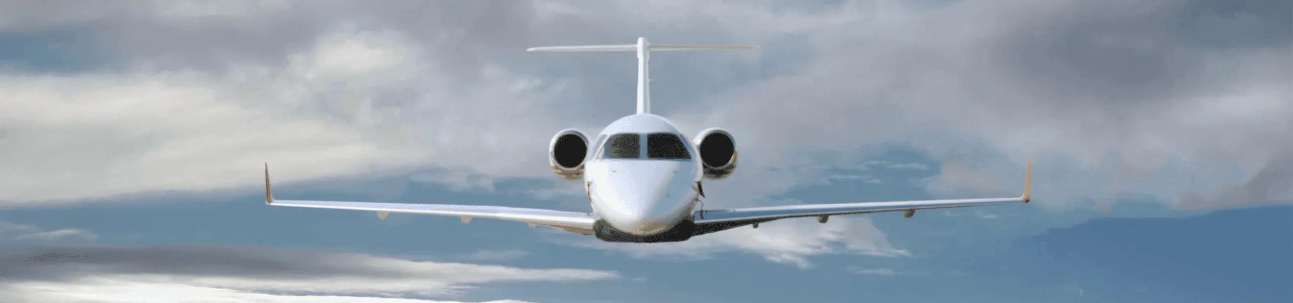 Jet flying through the sky