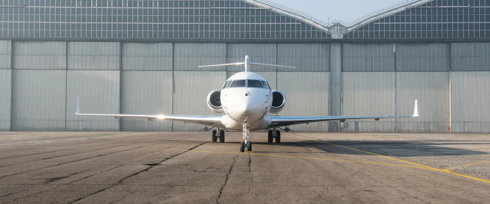 Parked aircraft.